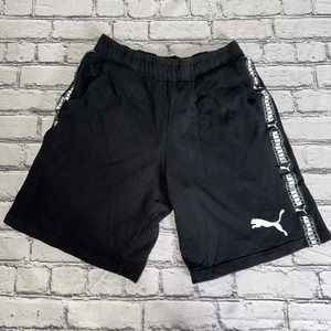 Puma Shorts Adult Small Black White Sweat Pants Athletic Outdoors Men